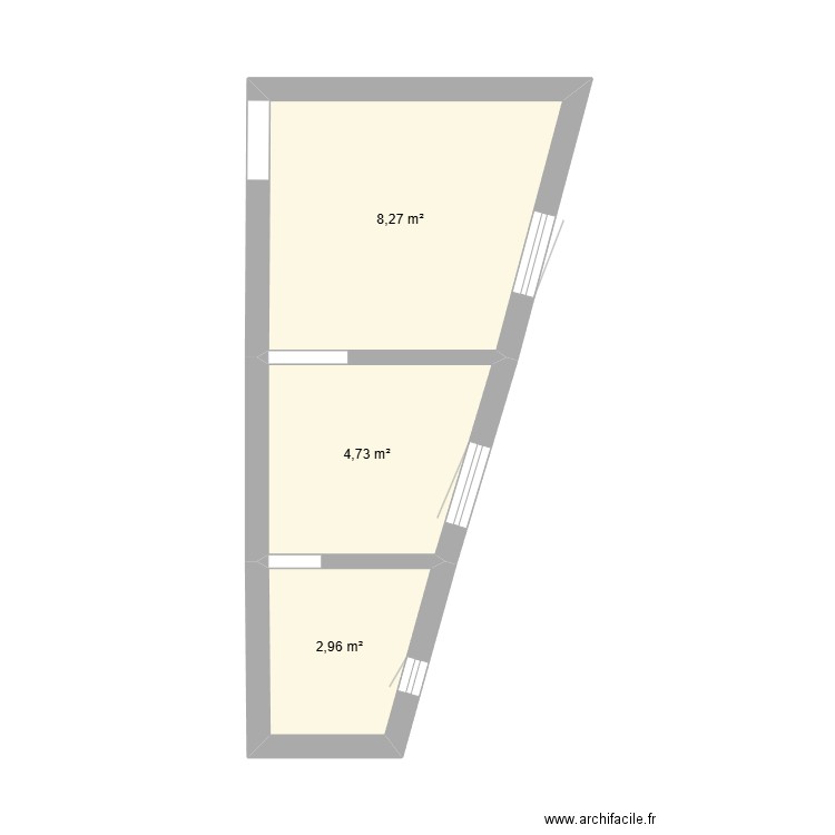 Salle de bain. Plan de 3 pièces et 16 m2