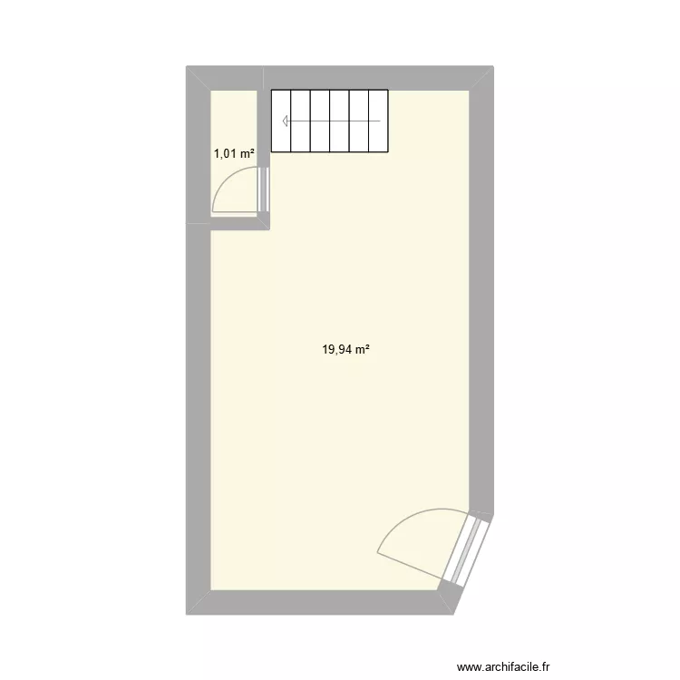 local co lucon rdc. Plan de 2  et 21 m²
