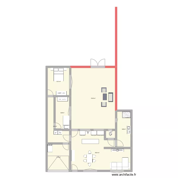 Andr&eacute;2. Plan de 8  et 145 m²