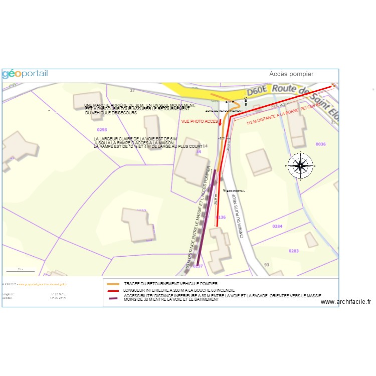 ACCES POMPIERS. Plan de 0 pièce et 0 m2