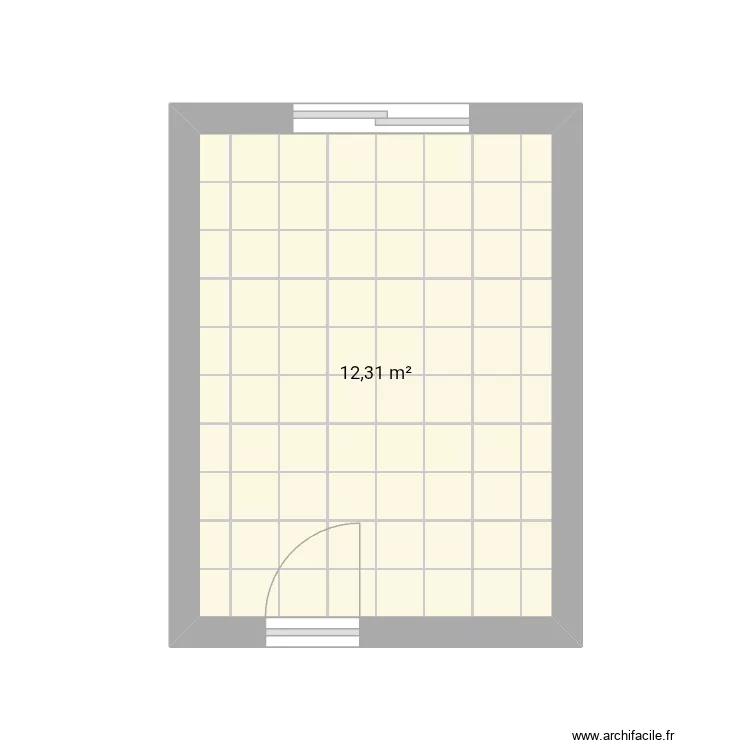 Chambre. Plan de 1  et 12 m²