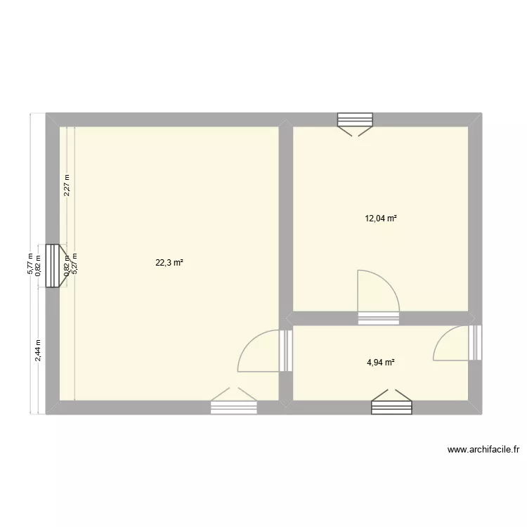 R+1 chambre 1 et 2 plan verifier. Plan de 