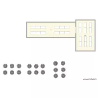 Bel &eacute;tage tables droites 6 pers / 144 p