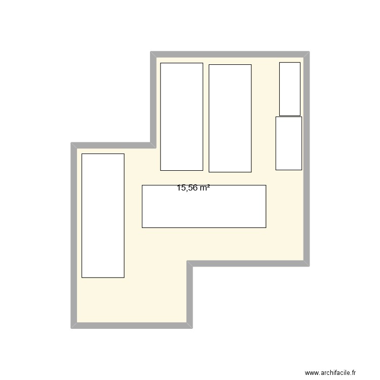 Stockage RDC. Plan de 1 pièce et 16 m2