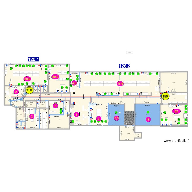kitchen Tbilisi 3. Plan de 22 pièces et 741 m2