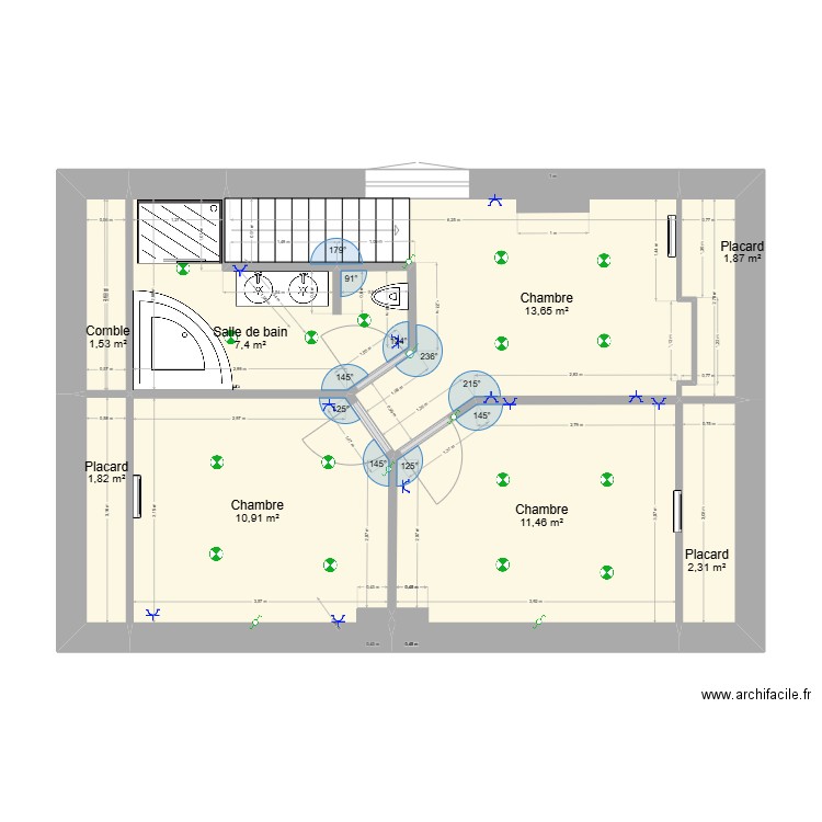 2025 3. Plan de 8 pièces et 51 m2