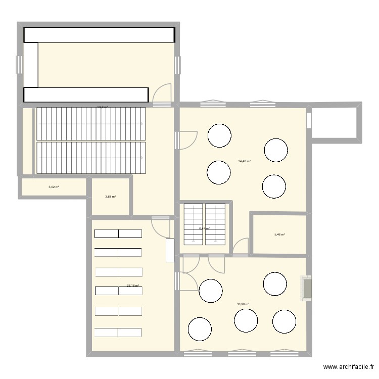 ECORCHERIE VIEUX BATIMENT. Plan de 8 pièces et 172 m2