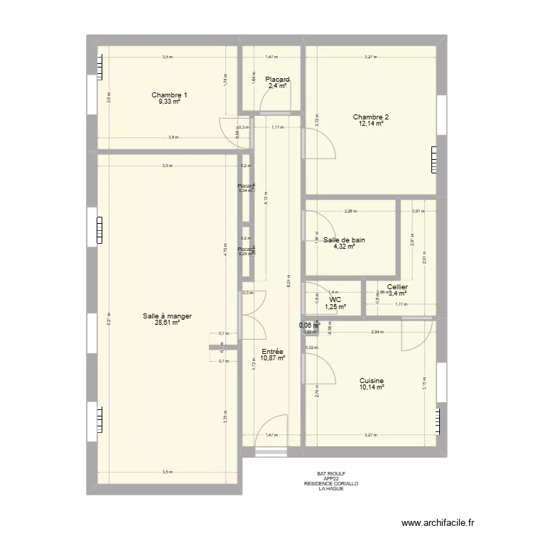 BAT RIOULF APP22. Plan de 
