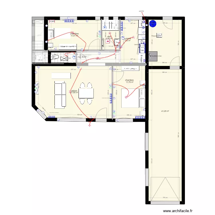 APPARTEMENT RDCH   ELECT PLOM  modif 10/4/2024. Plan de 
