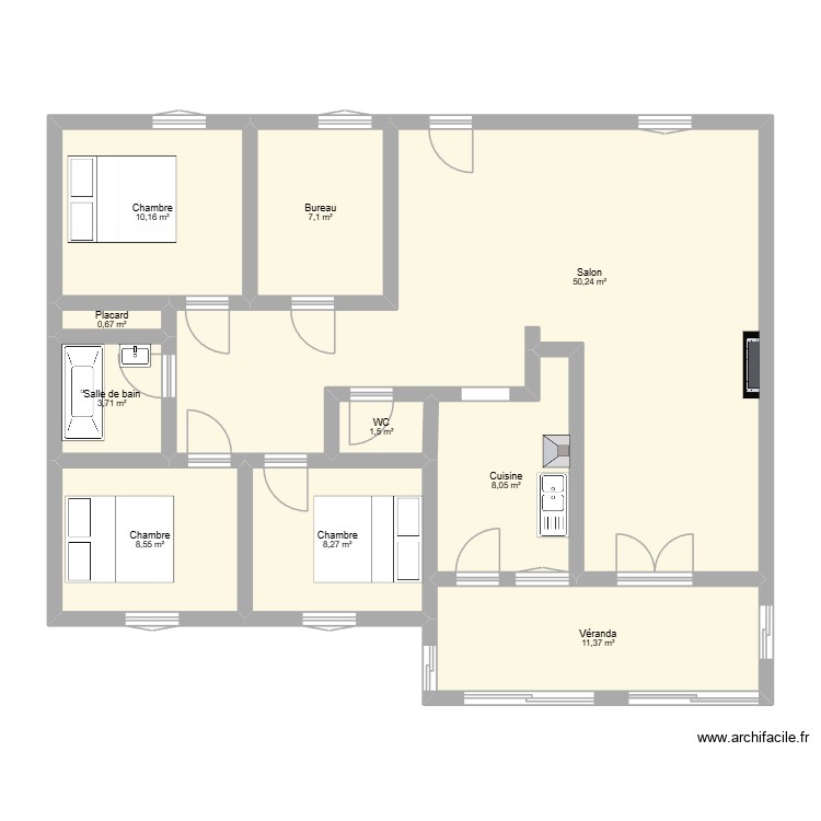 Maison Sud. Plan de 0 pièce et 0 m2