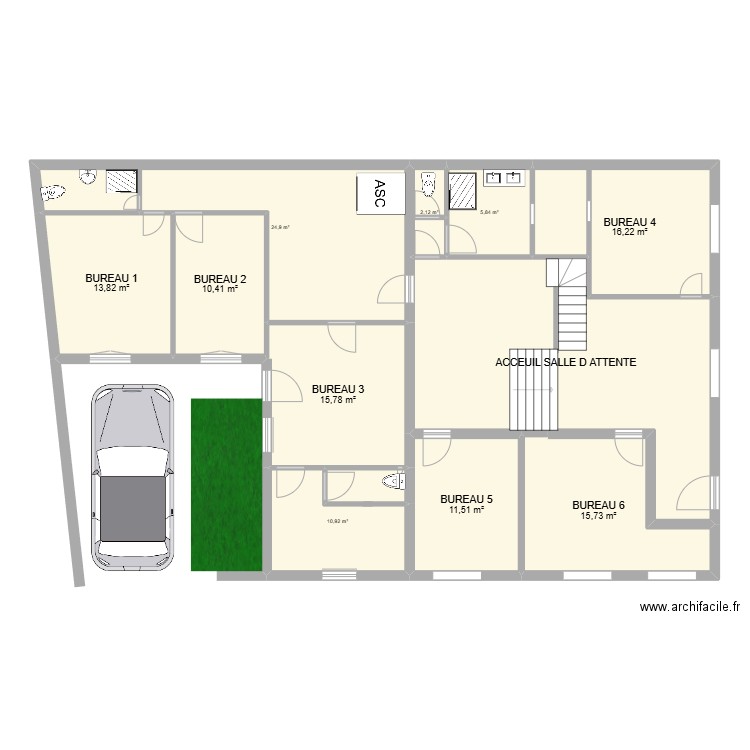 8 Ardenay ARCEUIL Cabinet Medical. Plan de 11 pièces et 169 m2