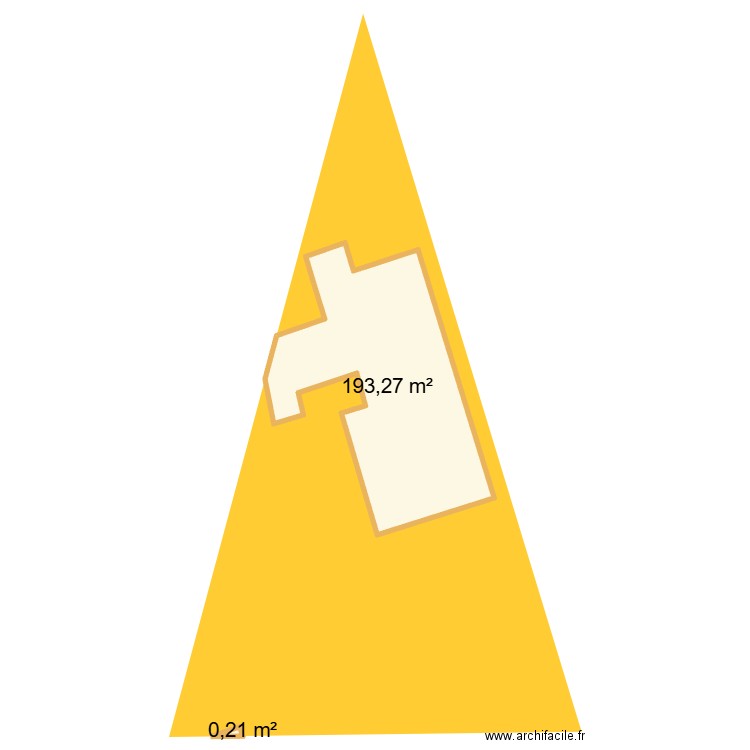 mazeres mesure. Plan de 2 pièces et 193 m2