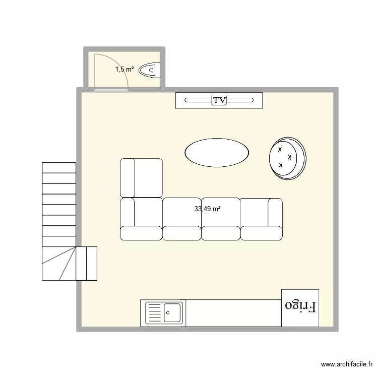 Sous-sol Alex. Plan de 