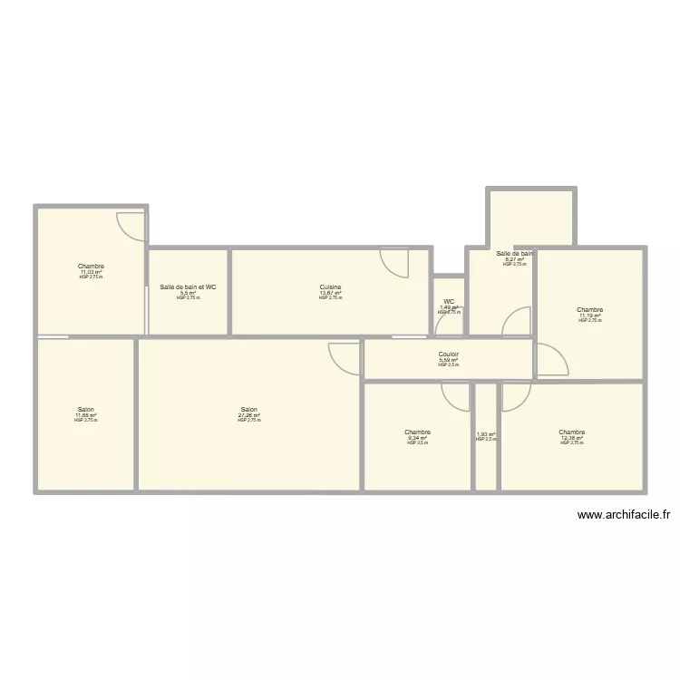 Maison actuelle. Plan de 12 pièces et 120 m² Maison actuelle. Plan de 12 pièces et 120 m²