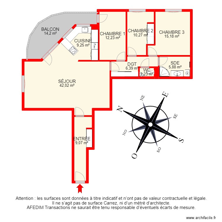 BI16247 -. Plan de 12 pièces et 138 m2