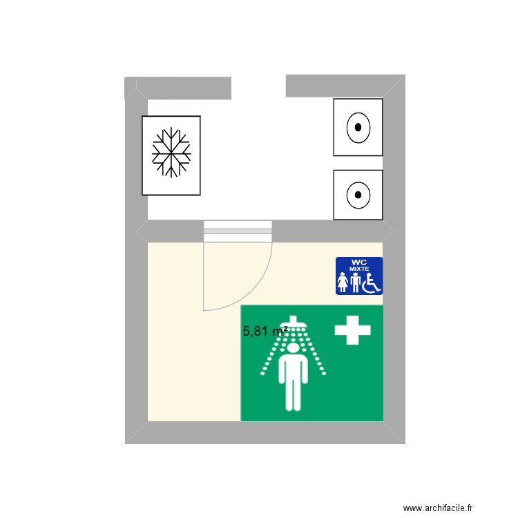 sale de bain. Plan de 0 pièce et 0 m2