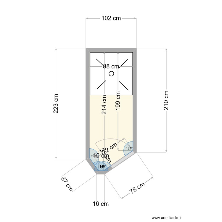 SDB Bernard. Plan de 0 pièce et 0 m2