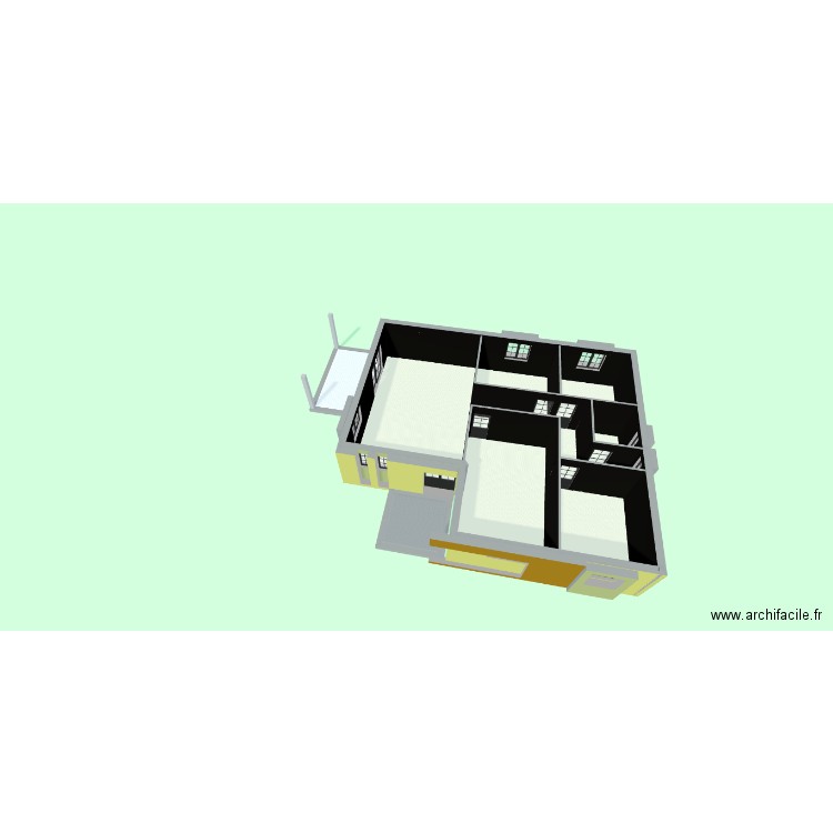 dar haithem. Plan de 4 pièces et 130 m2