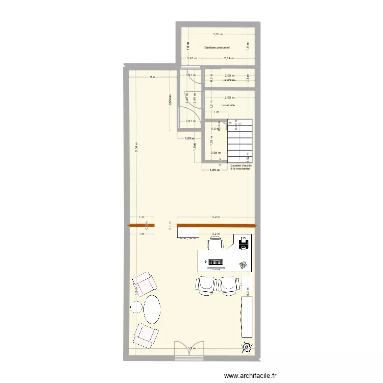 Plan aménagement AOV. Plan de 4 et 64 m² Plan aménagement AOV. Plan de 4 et 64 m²