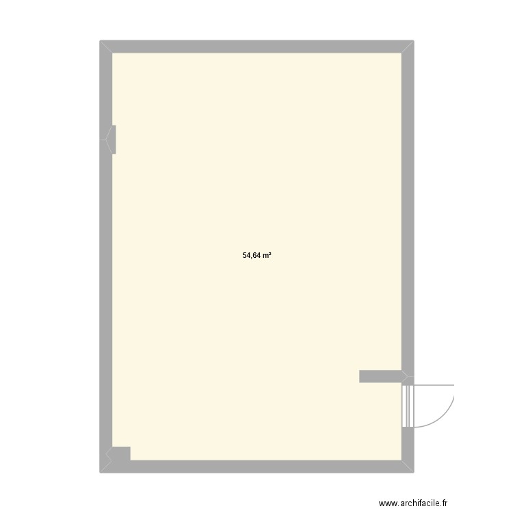 saé 1.3. Plan de 1 pièce et 55 m2
