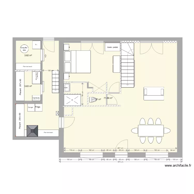 maison bas  sans ext1. Plan de 