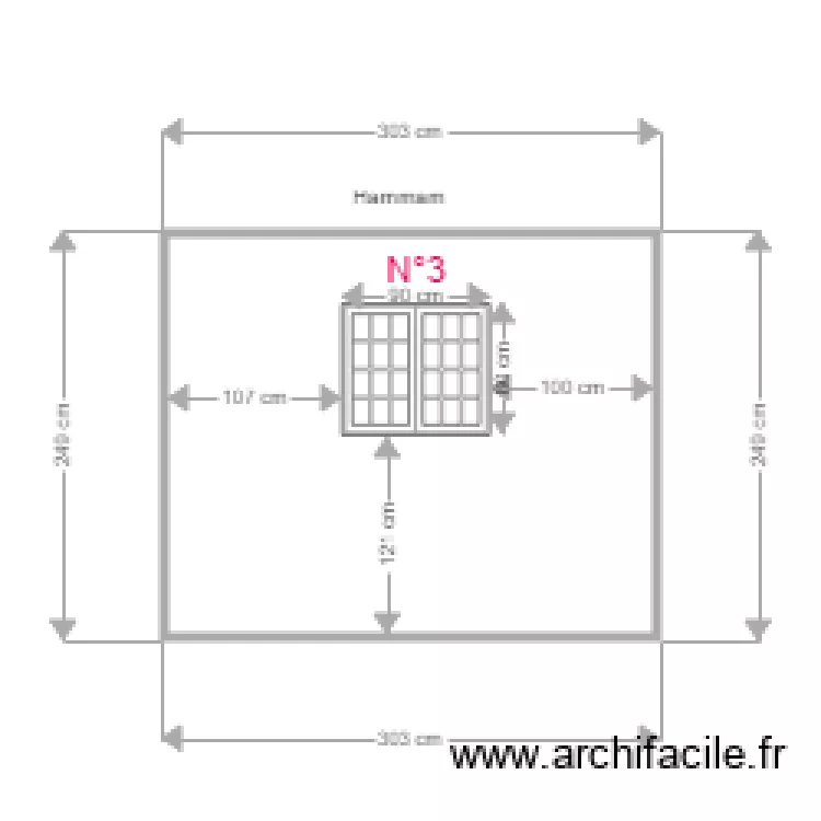 f Hammam croisillon. Plan de 