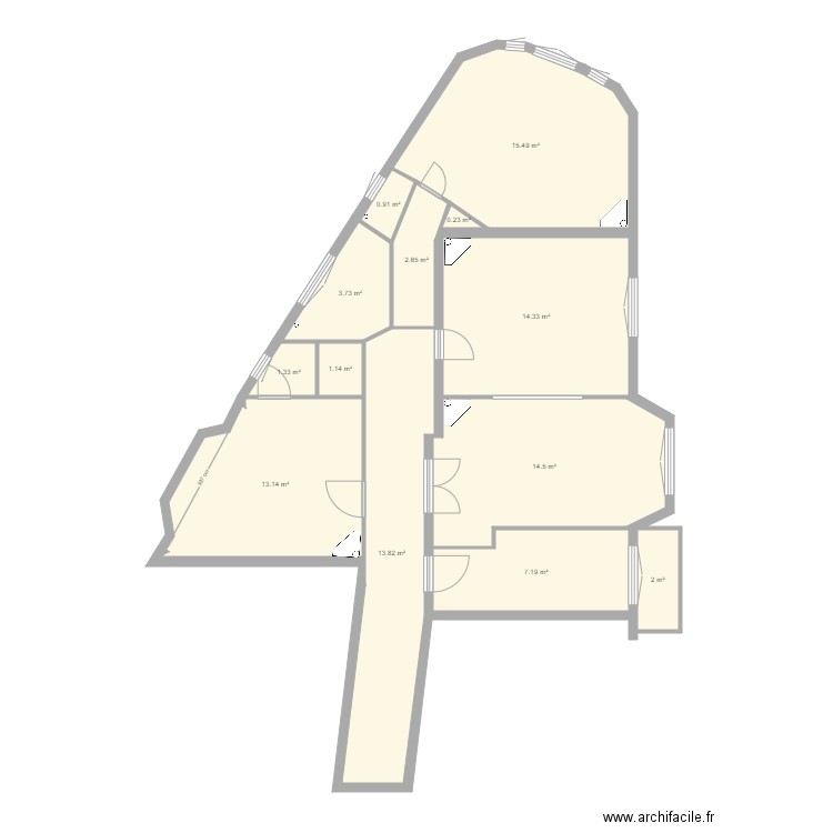 tolbiac 13eme  modifié corrigé. Plan de 0 pièce et 0 m2