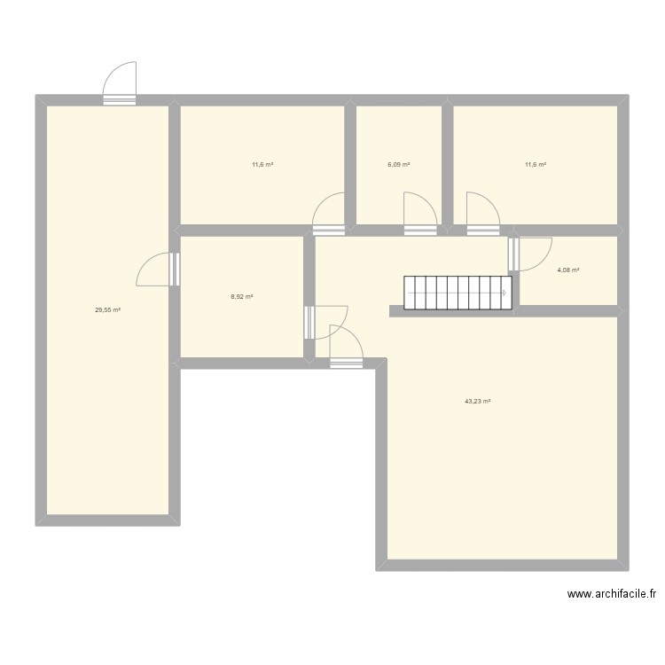 MaisonAussonne. Plan de 7 pièces et 115 m2