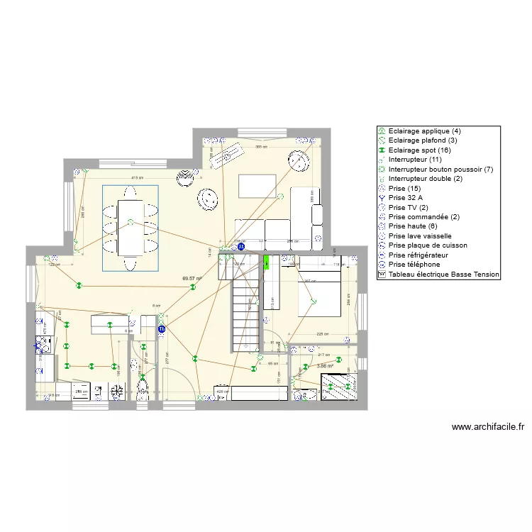 N plan rez chaussee . Plan de 