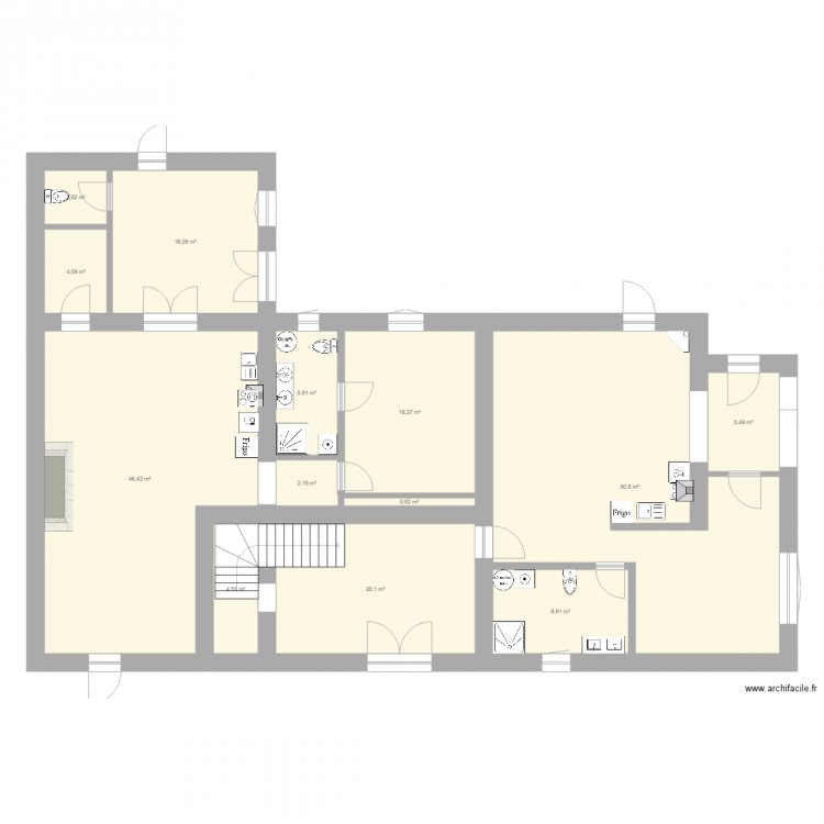 saint aignan rdc. Plan de 0 pièce et 0 m2