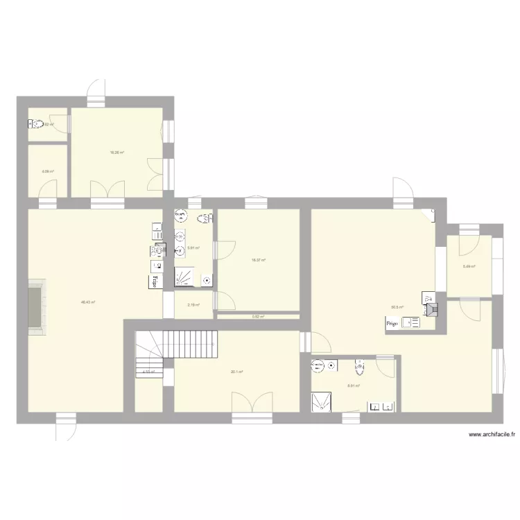 saint aignan rdc. Plan de 