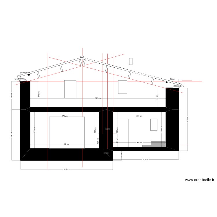 PIGNON EST FINAL 20. Plan de 1 pièce et 20 m2