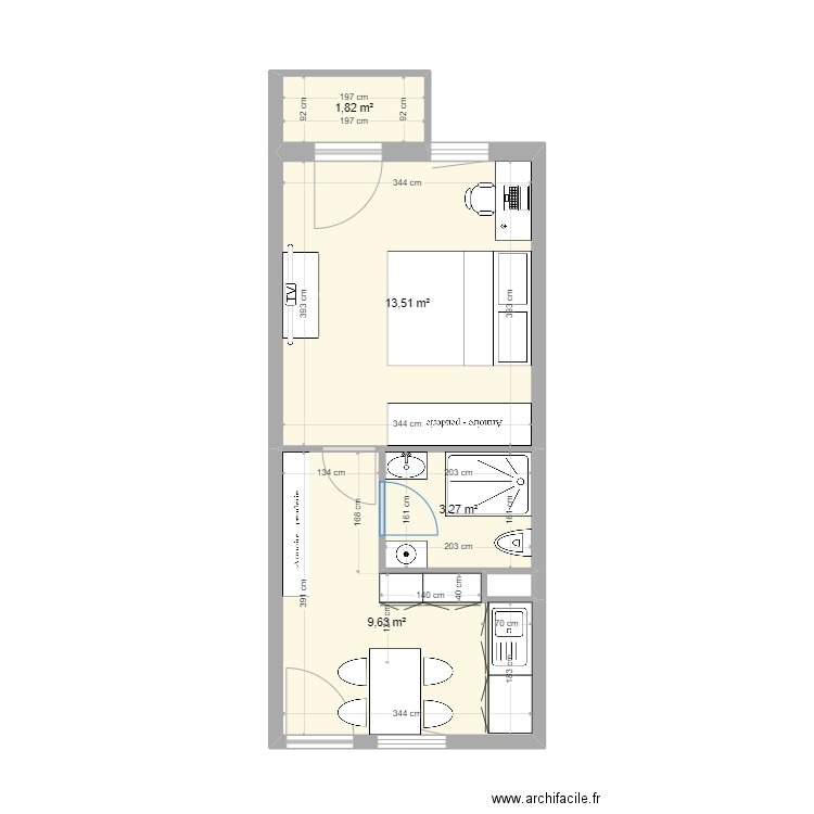plan actuel neudorf 4. Plan de 5 pièces et 28 m2