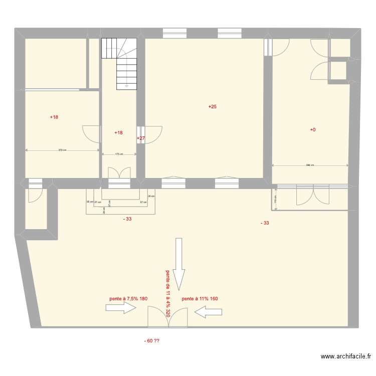 ecole montjoyer. Plan de 11 pièces et 213 m2