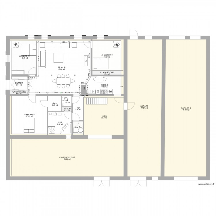 michon rdc habitable v5. Plan de 0 pièce et 0 m2