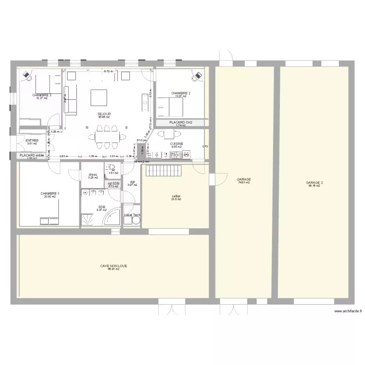 michon rdc habitable v5. Plan de 