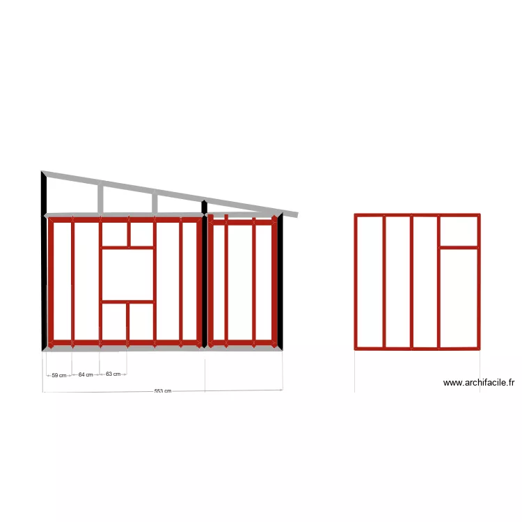 PLAN FACADE STUDIO. Plan de 