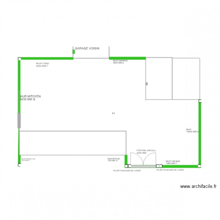 MUR ENTOURAGE. Plan de 0 pièce et 0 m2