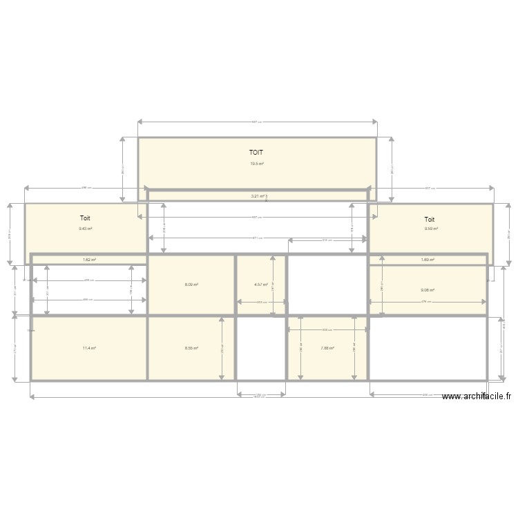 Plan de face. Plan de 0 pièce et 0 m2