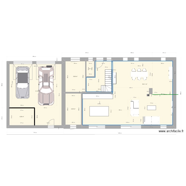 maison 2023-2. Plan de 6 pièces et 158 m2