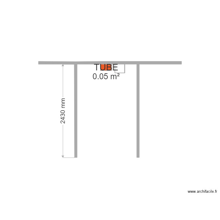 tube. Plan de 0 pièce et 0 m2