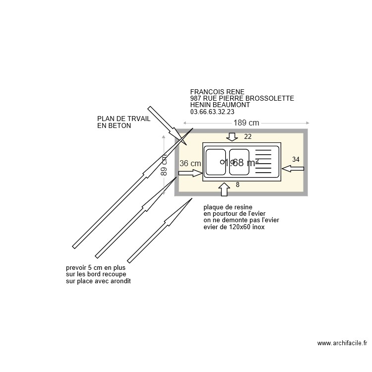 FRANCOIS RENE . Plan de 0 pièce et 0 m2