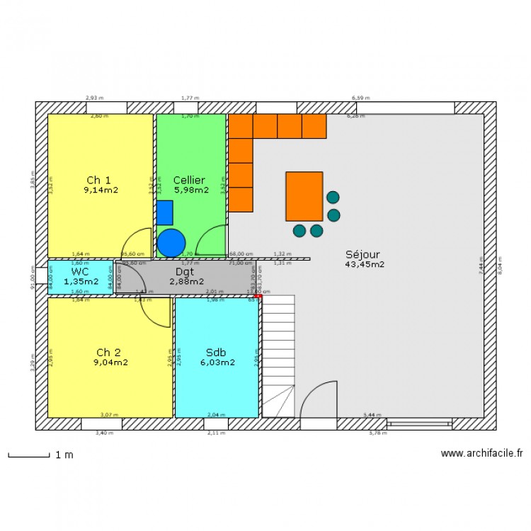 BERGUE Rdc 11.29*8.04. Plan de 0 pièce et 0 m2