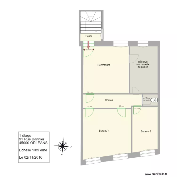 1 etage BUREAU. Plan de 1 etage BUREAU. Plan de