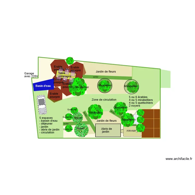 Am&eacute;nagement jardin 02. Plan de 
