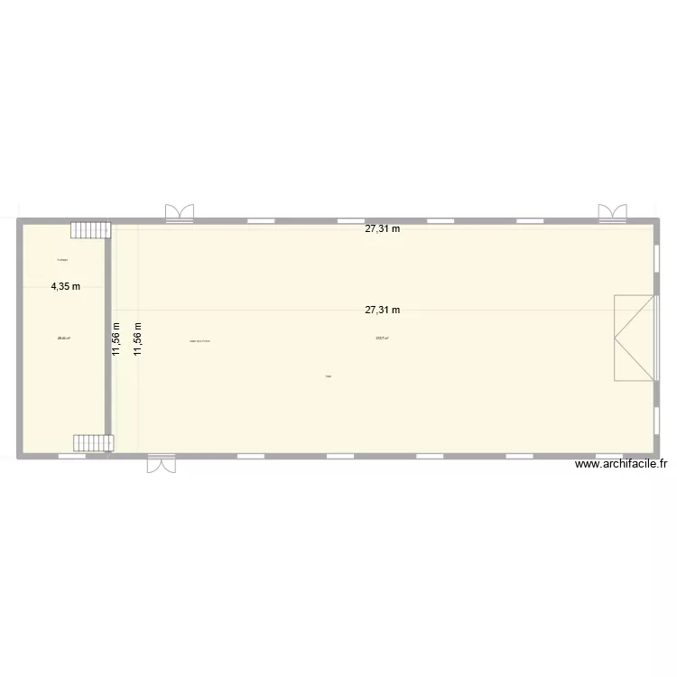 Salle des F&ecirc;tes de Palalda. Plan de 