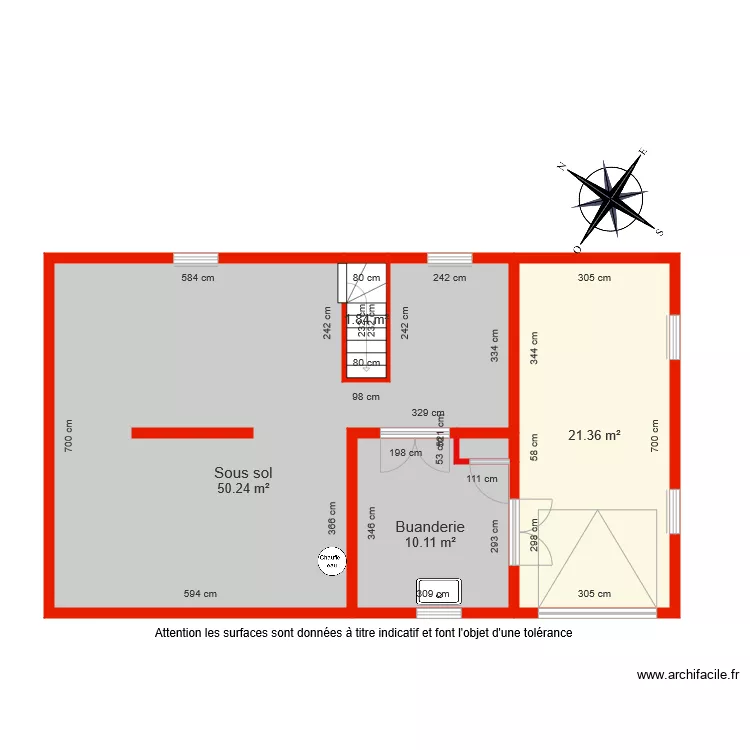 BI 4541 sous sol c&ocirc;t&eacute;. Plan de 