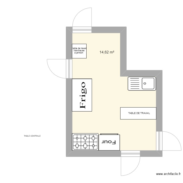 PIERROT 3. Plan de 1 pièce et 15 m2