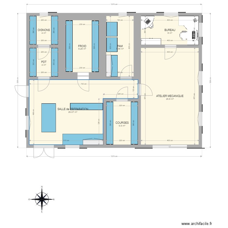 Batiment agricole  Plan dessiné par Foyane