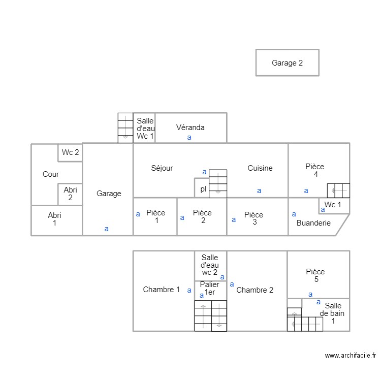 TREFFIAGAT TREBERN. Plan de 20 pièces et 47 m2